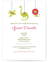 planes dinos & lions Baby Shower Invitations