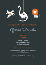 planes dinos & lions Baby Shower Invitations