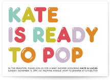 ready to pop Baby Shower Invitations