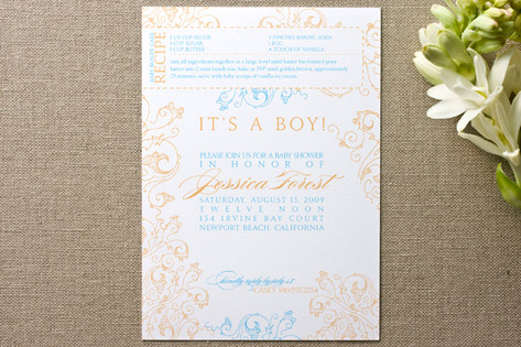 Recipe Baby Shower Invitations