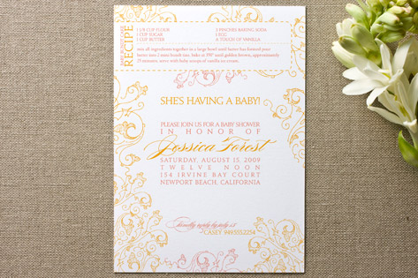 Recipe Baby Shower Invitations
