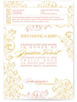 Recipe Baby Shower Invitations