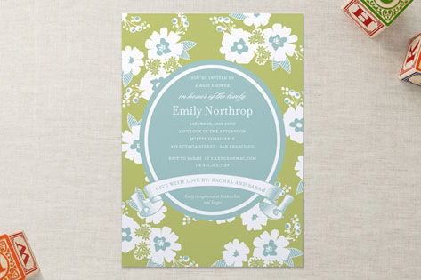 Sweet Florals Baby Shower Invitations