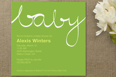 Mama is Always Write Baby Shower Invitations