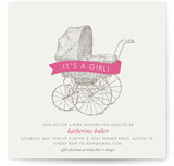 Vintage Carriage Baby Shower Invitations