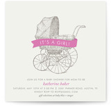 Vintage Carriage Baby Shower Invitations