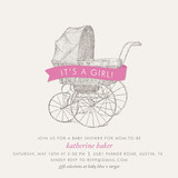 Vintage Carriage Baby Shower Invitations