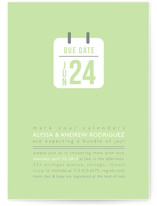 Due Date Baby Shower Invitations