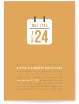 Due Date Baby Shower Invitations