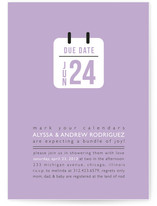 Due Date Baby Shower Invitations