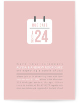 Due Date Baby Shower Invitations