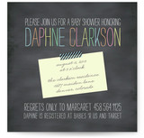Chalkboard Baby Shower Invitations