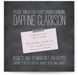 Chalkboard Baby Shower Invitations