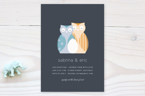 Nestled Owls Baby Shower Invitations