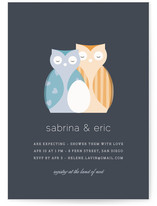 Nestled Owls Baby Shower Invitations