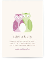 Nestled Owls Baby Shower Invitations