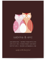 Nestled Owls Baby Shower Invitations