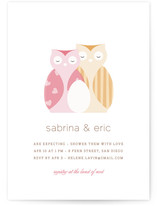 Nestled Owls Baby Shower Invitations