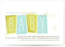 Retro Baby Baby Shower Invitations