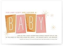 Retro Baby Baby Shower Invitations