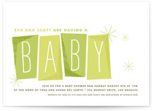 Retro Baby Baby Shower Invitations