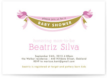 Baby Bird Banner Baby Shower Invitations