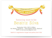 Baby Bird Banner Baby Shower Invitations