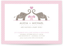 Elephant Family Baby Shower Invitations