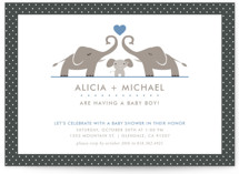 Elephant Family Baby Shower Invitations