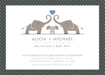 Elephant Family Baby Shower Invitations