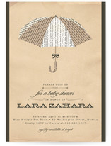 Umbrella of Advice Baby Shower Invitations
