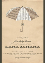 Umbrella of Advice Baby Shower Invitations