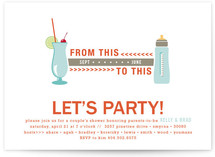That was Then / This is Now Baby Shower Invitations
