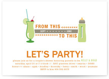 That was Then / This is Now Baby Shower Invitations