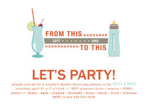 That was Then / This is Now Baby Shower Invitations