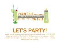 That was Then / This is Now Baby Shower Invitations