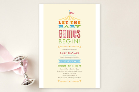 Let the Games Begin! Baby Shower Invitations
