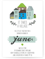 It Takes An Urban Village Baby Shower Invitations