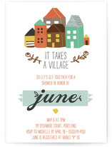 It Takes An Urban Village Baby Shower Invitations
