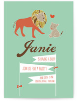 Linus the Lion Cub Baby Shower Invitations