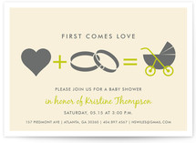 Love Equals Baby Shower Invitations