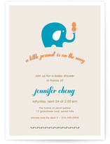 Peanut and the Elephant Baby Shower Invitations