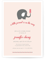 Peanut and the Elephant Baby Shower Invitations