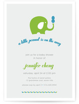 Peanut and the Elephant Baby Shower Invitations