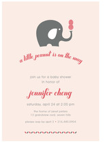 Peanut and the Elephant Baby Shower Invitations