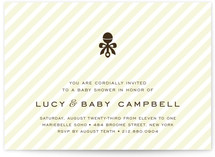Petite Rattle Baby Shower Invitations