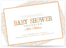 Cross Hatching Baby Shower Invitations