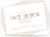Cross Hatching Baby Shower Invitations