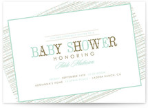 Cross Hatching Baby Shower Invitations