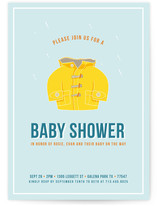 Baby Raincoat Baby Shower Invitations